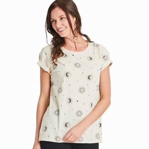 Life Is Good Celestial All Over Printed Easy tee- Size XS